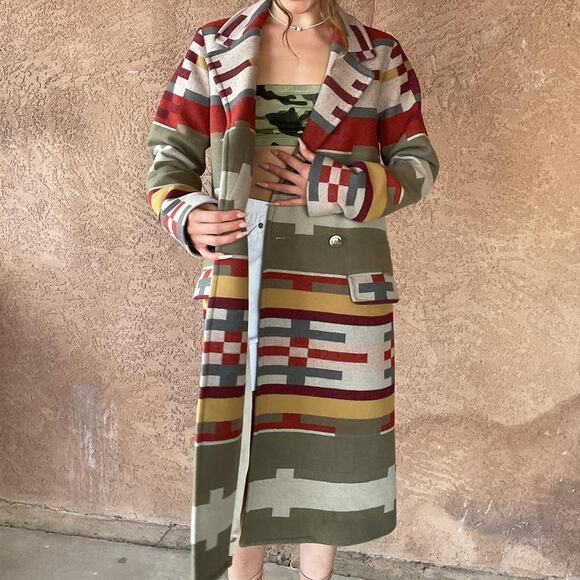 Pendleton Portland Collection Southwestern Wool Blanket Coat Size Small USA Made - Picture 4 of 8